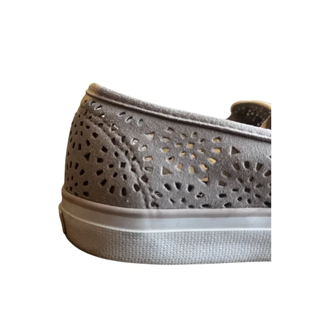 Sperry Leather Slip On Sneaker 10 Seaside Coastal Nautical Preppy Resort Beach